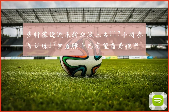 多特蒙德迎来新血液三名U17小将参与训练17岁后腰卡巴有望首秀德甲